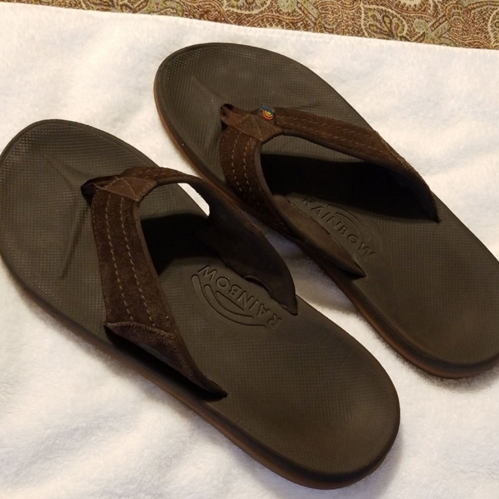 Rainbow flip-flops